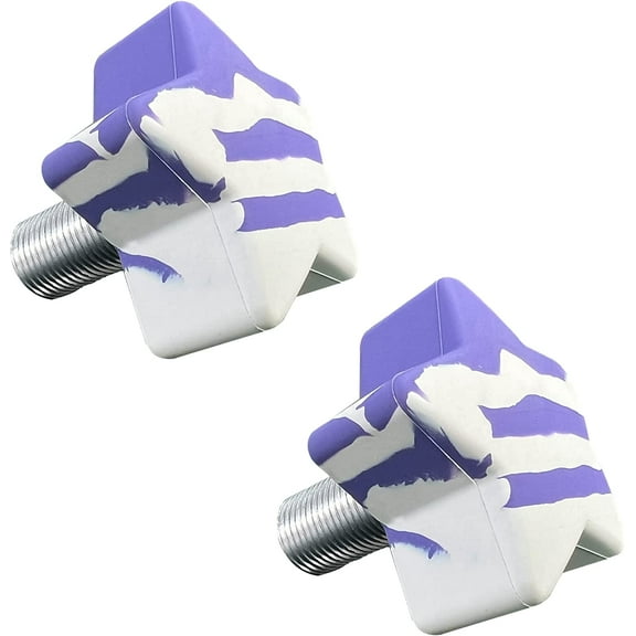 Awinner 1 Pair Star Shape 85A Rubber Roller Skate Stopper with 5/8” Bolt, Adjustable Rubber Plugs Brake Block Toe Stop, Skate Accessories Replacement for Double-Row, Durable, Non-Marking
