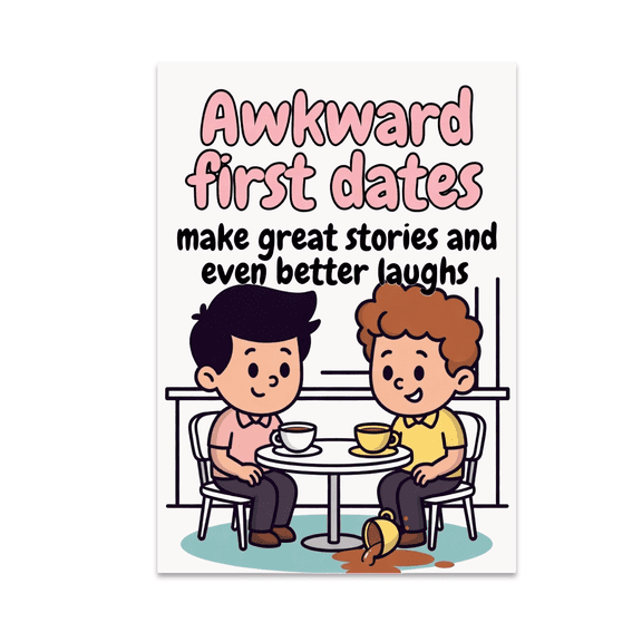 Awkward First Dates Make Great Stories - Date Night Decor - 13x19 Poster Print
