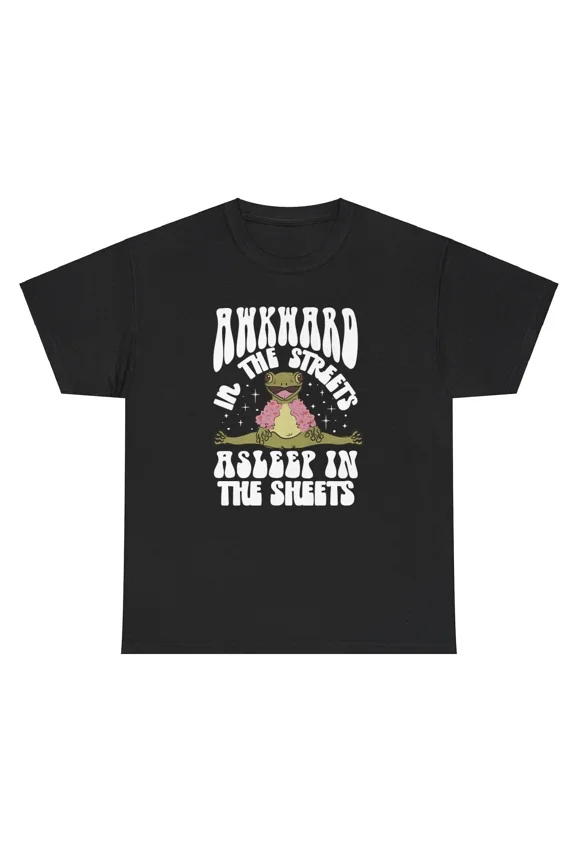 Awkward In Streets Asleep In Sheets Frog Funny Meme Relatable Unisex T-Shirt, up to size 5XL