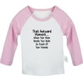 thumbnail image 1 of That Awkward Moment Funny T shirt For Baby, Newborn Babies T-shirts, Infant Tops, 0-24M Kids Graphic Tees Clothing (Long Pink Raglan T-shirt, 18-24 Months), 1 of 4