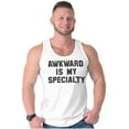 thumbnail image 1 of Awkward Specialty Funny Sarcastic Plus Size Graphic Tank Top Brisco Brands 2X, 1 of 5