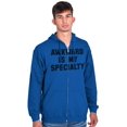 thumbnail image 1 of Awkward Specialty Funny Sarcastic Unisex Fleece Graphic Zip Up Hoodie Brisco Brands 5X, 1 of 5