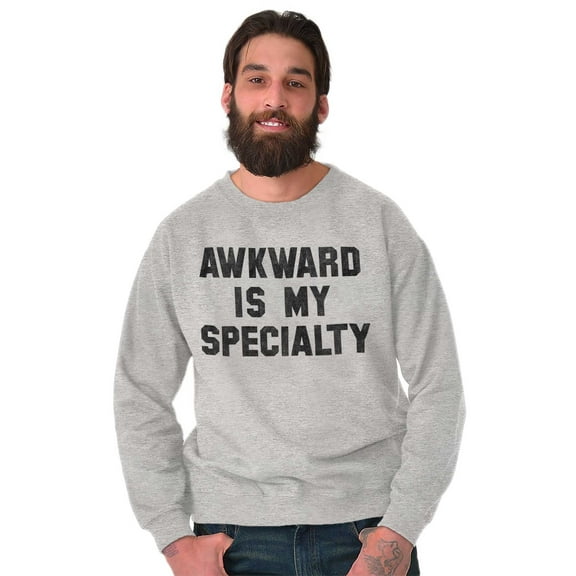 Awkward Specialty Funny Sarcastic Unisex Plus Fleece Graphic Sweatshirt Brisco Brands 2X