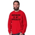 thumbnail image 1 of Awkward Specialty Funny Sarcastic Plus Size Long Sleeve Graphic Tee Shirt Brisco Brands 2X, 1 of 5