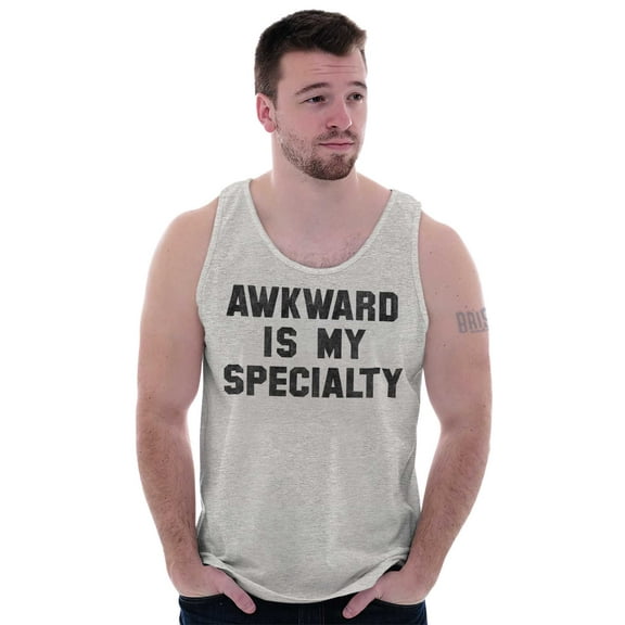 Awkward Specialty Funny Sarcastic Plus Size Graphic Tank Top Brisco Brands 3X
