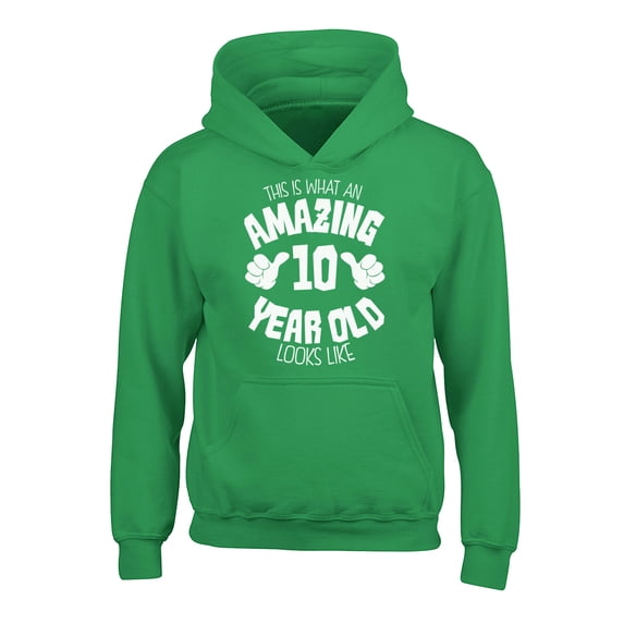 Awkward Styles 10th Birthday Hoodies for Girls Kids It's My Tenth B-day Hooded Youth Sweatshirt for Boys This is What an Amazing 10 Year Old Looks Like