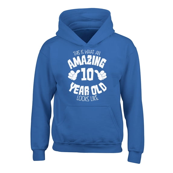 Awkward Styles 10th Birthday Hoodies for Girls Kids It's My Tenth B-day Hooded Youth Sweatshirt for Boys This is What an Amazing 10 Year Old Looks Like