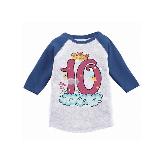 Awkward Styles 10th Birthday T-shirt Princess Raglan Shirt Kids