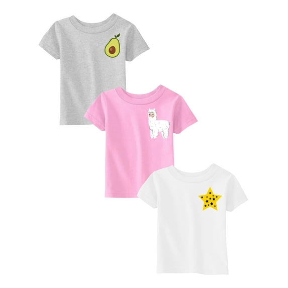 Awkward Styles 12 Month Baby Girl Outfits 12 Months Baby Clothes 12M T shirt 1 Year Old Girl Shirt Baby Girl T shirt Avocado Llama Star Pack of 3