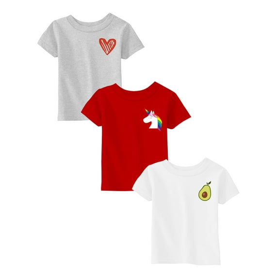 Awkward Styles 18 Month Baby Girl Clothes 18M Shirt Six Months Baby Shirts 18M Baby Girl Shirt 18M Baby Outfits Heart Unicorn Avocado Pack of 3