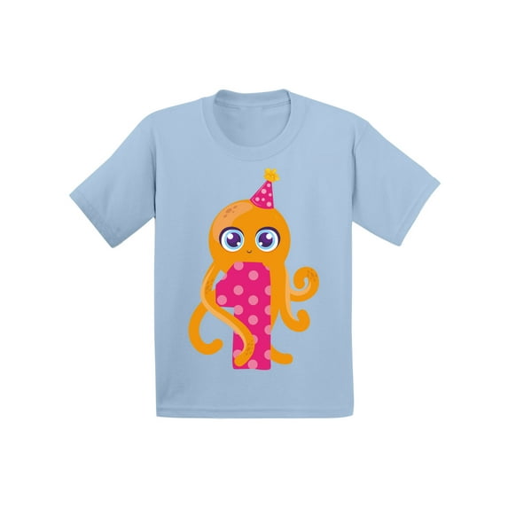Awkward Styles 1st Birthday T-Shirt Cute Octopus Baby Shirt