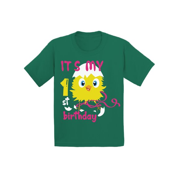 Awkward Styles 1st Birthday T-shirt It's My First Birthday Chick Baby Shirt for Girls
