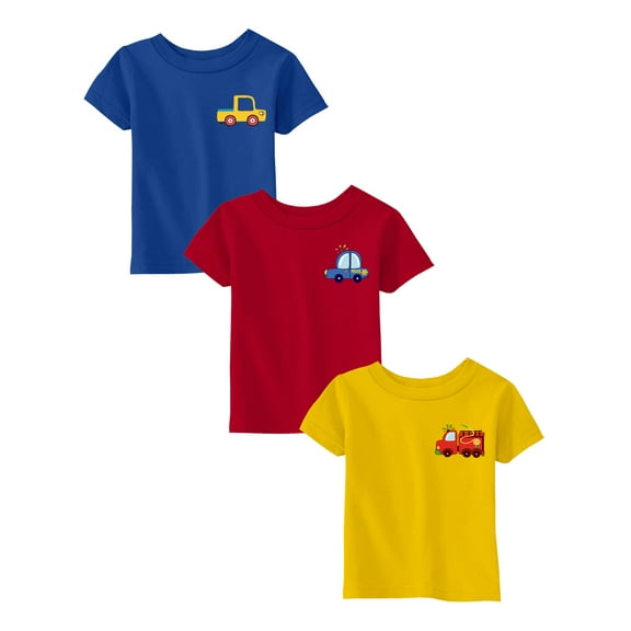 Awkward Styles 2 Years Old Outfit 2T Shirts 2T Clothes 2 Years Old Baby Boy Outfit 2T Tshirt Toddler Shirts Truck Police Firefighter Cars Pack of 3