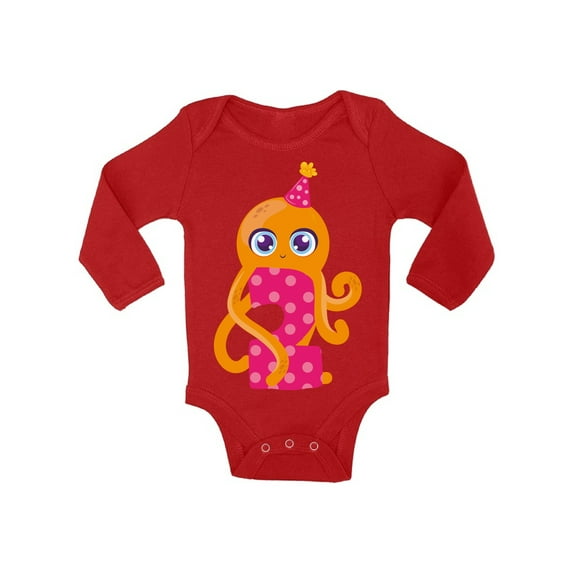 Awkward Styles 2nd Birthday Bodysuit Cute Octopus Baby Romper