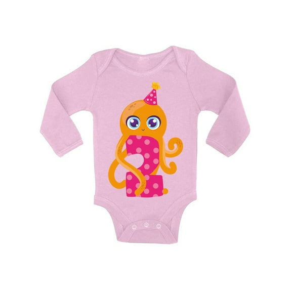 Awkward Styles 2nd Birthday Bodysuit Cute Octopus Baby Romper