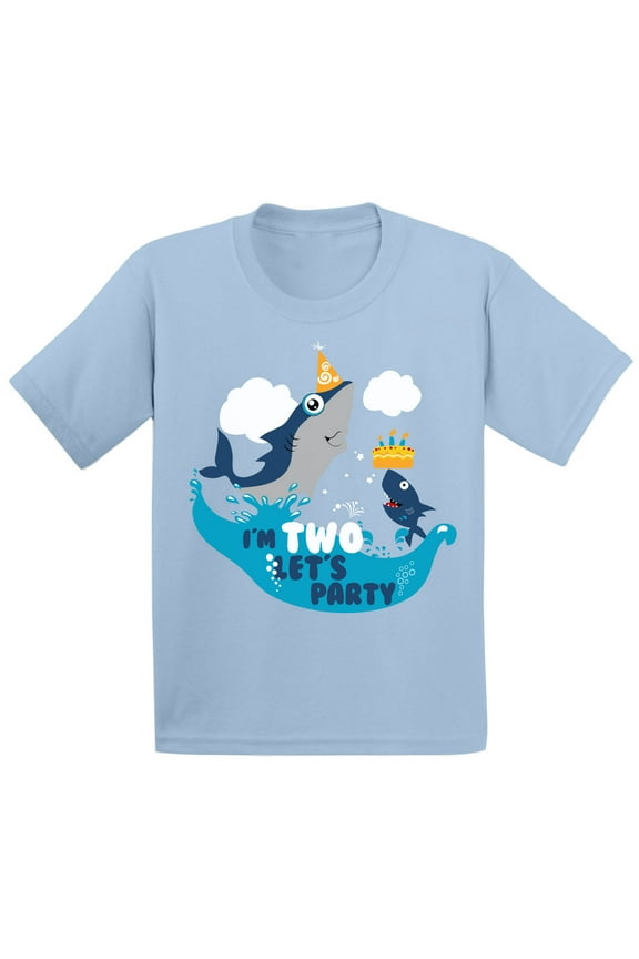 2nd Birthday Shirt Shark Bithday Party Cute Shark Tshirts for Toddlers Birthday Gifts for 2 Year Old Boys and Girls Shark T shirt Kids 2nd Birthday Party Funny Shark Gifts