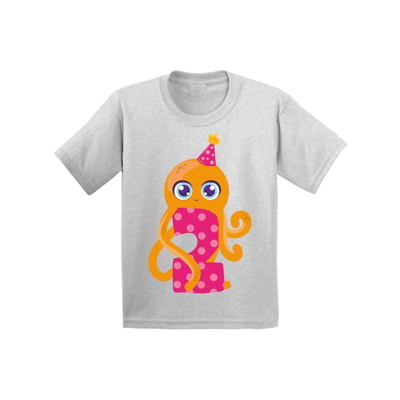 Awkward Styles 2nd Birthday T-Shirt Cute Octopus Baby Shirt
