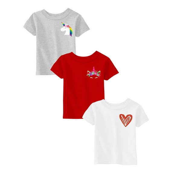 Awkward Styles 3 Years Old Toddler Clothes Multi Packs Boys 3T T shirts 3 Years Old Outfits Toddler Boys Shirts Toddler Shirts Unicorn Heart Pack of 3