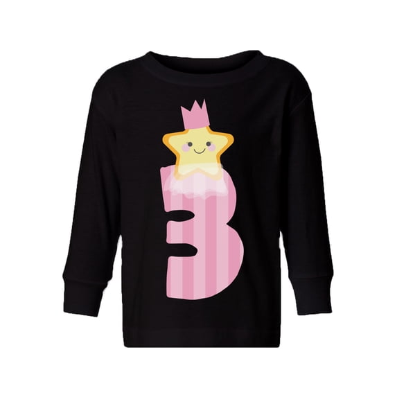 Awkward Styles 3rd Birthday Girl Toddler Long Sleeve Shirt Little Star Kids T-Shirt