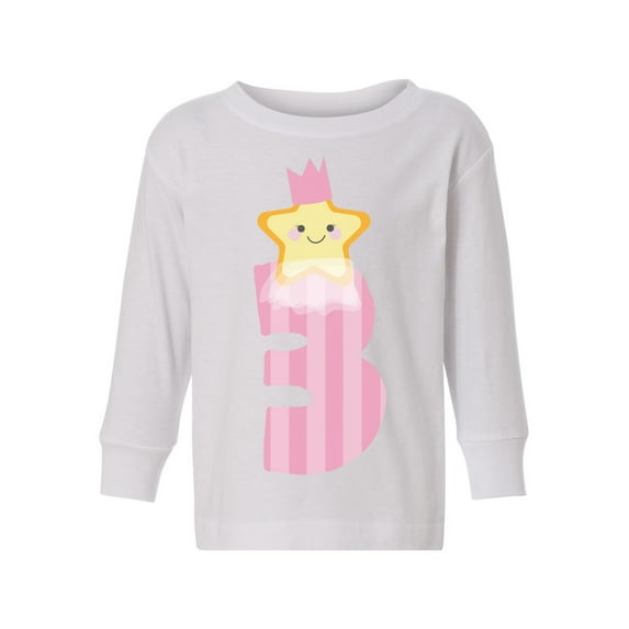 Awkward Styles 3rd Birthday Girl Toddler Long Sleeve Shirt Little Star Kids T-Shirt