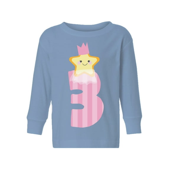 Awkward Styles 3rd Birthday Girl Toddler Long Sleeve Shirt Little Star Kids T-Shirt