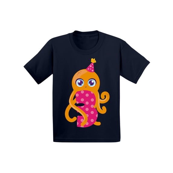 Awkward Styles 3rd Birthday T-Shirt Cute Octopus Toddler Shirt
