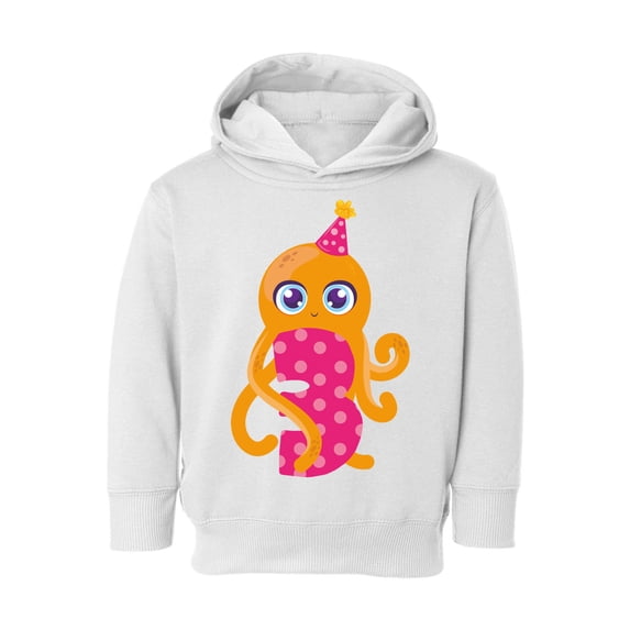 Awkward Styles 3rd Birthday Toddler Hoodie Cute Octopus Fleece Hooded Sweatshirt for Kids