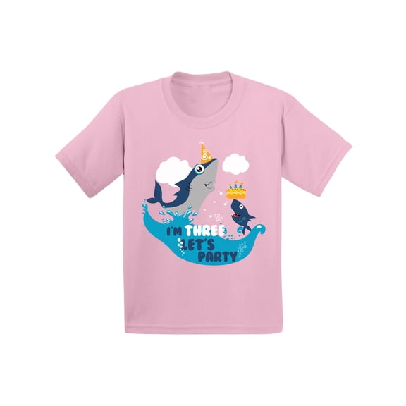 Awkward Styles 3rd Birthday Tshirt Cute Gifts for 3 Year Old Shark Birthday Shirt for Boys Shark Birthday Shirt for Girls 3rd Birthday Party Toddler Shirts I'm Three Tshirts
