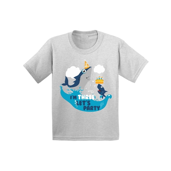 Awkward Styles 3rd Birthday Tshirt Cute Gifts for 3 Year Old Shark Birthday Shirt for Boys Shark Birthday Shirt for Girls 3rd Birthday Party Toddler Shirts I'm Three Tshirts