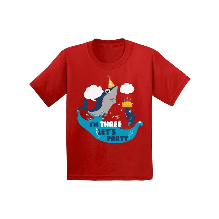 Styles 3rd Birthday Tshirt Cute Gifts for 3 Year Old Shark Shirt for Boys Shark Birthday Shirt for Girls 3rd Birthday Party Toddler Shirts I'm - Walmart.com