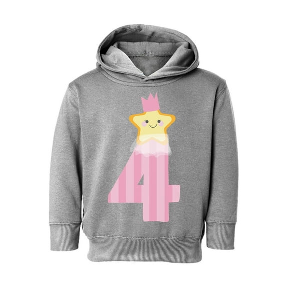 Awkward Styles 4th Birthday Girl Toddler Hoodie Little Star Fleece Hooded Sweatshirt for Kids