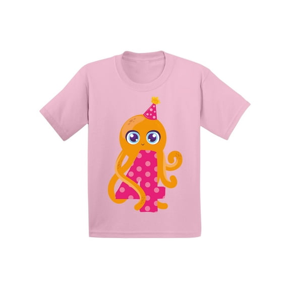Awkward Styles 4th Birthday T-Shirt Cute Octopus Toddler Shirt
