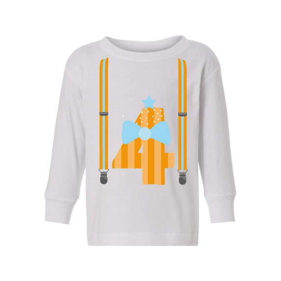 Awkward Styles 4th Birthday Toddler Long Sleeve Shirt Boys Suit Kids T-Shirt