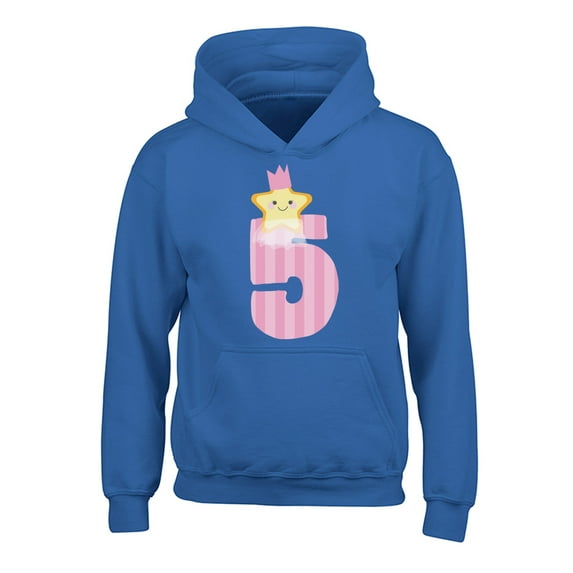 Awkward Styles 5th Birthday Girl Hoodies for Kids Little Star Hooded Youth Sweatshirt