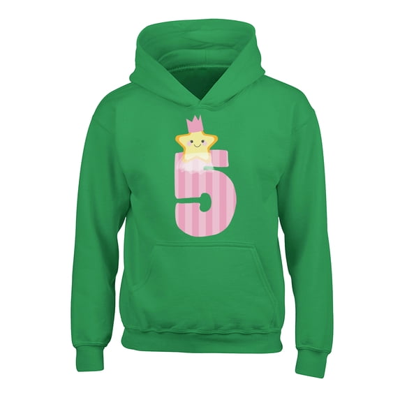 Awkward Styles 5th Birthday Girl Hoodies for Kids Little Star Hooded Youth Sweatshirt