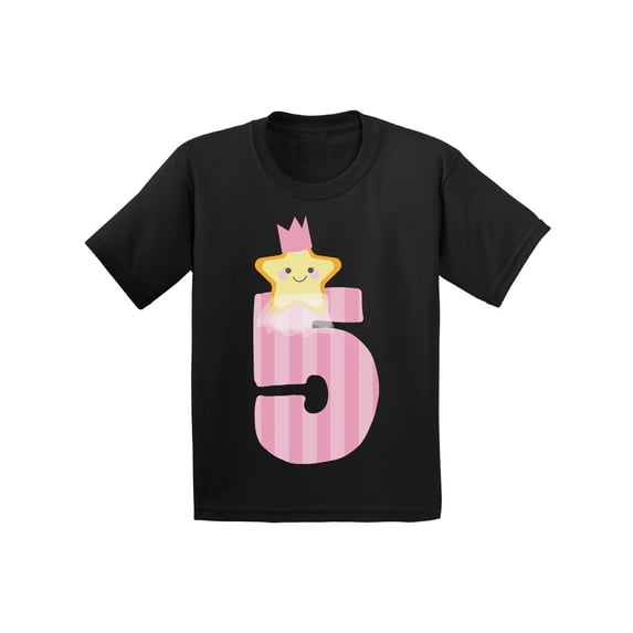 Awkward Styles 5th Birthday Girl T-Shirt Little Star Toddler Shirt
