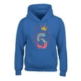 thumbnail image 1 of Awkward Styles 5th Birthday Hoodies for Kids I'm Five Cute Crown Pink Hooded Youth Sweatshirt, 1 of 4