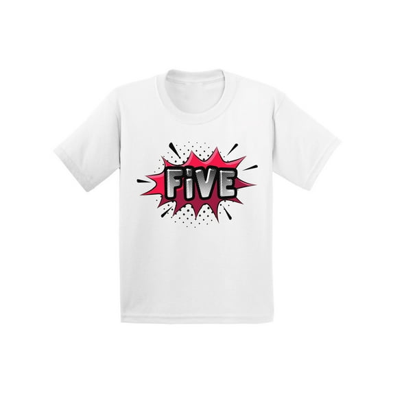 Awkward Styles 5th Birthday Shirt 5th Birthday Girl Shirt 5th Bday Boy Shirt 5th Birthday Gift for 5 Year Old Kids Superhero Shirts for Youth Pop Art Comic Book Style Birthday 5 Years Old Shirt