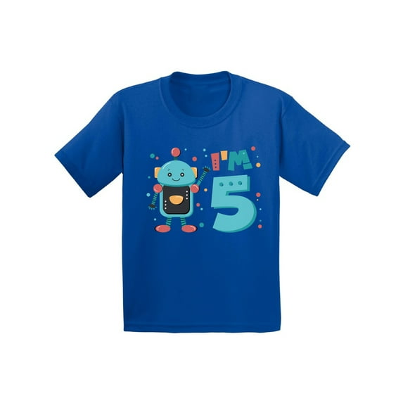 Awkward Styles 5th Birthday Shirt Cute Robot Birthday Shirt Gifts for 5 Year Old Fifth Birthday Shirt 5th Year Old Shirt My 5th Birthday Gifts for Birthday Boy Birthday Gifts