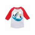 thumbnail image 1 of Awkward Styles 5th Birthday Shirt Shark Jersey TShirts for Toddlers Shark Birthday Party Kids Raglan Shirts Cute Shark Birthday Tshirt for Girls and Boys I'm Five T-shirt 5th Birthday Party, 1 of 4