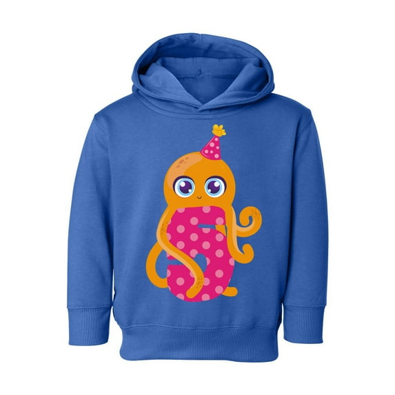 Awkward Styles 5th Birthday Toddler Hoodie Cute Octopus Fleece Hooded Sweatshirt for Kids