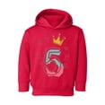 thumbnail image 1 of Awkward Styles 5th Birthday Toddler Hoodie I'm Five Cute Crown Pink Fleece Hooded Sweatshirt for Kids, 1 of 4