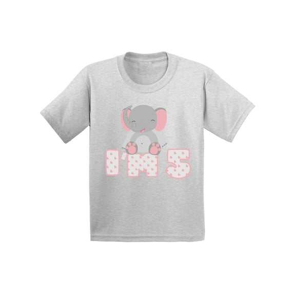 Awkward Styles 5th Birthday Toddler Shirt Elephant Birthday Shirt Gifts for 5 Year Old Fifth Birthday Shirt 5th Year Old Shirt My 5th Birthday Gifts for Birthday Boy Birthday Gifts
