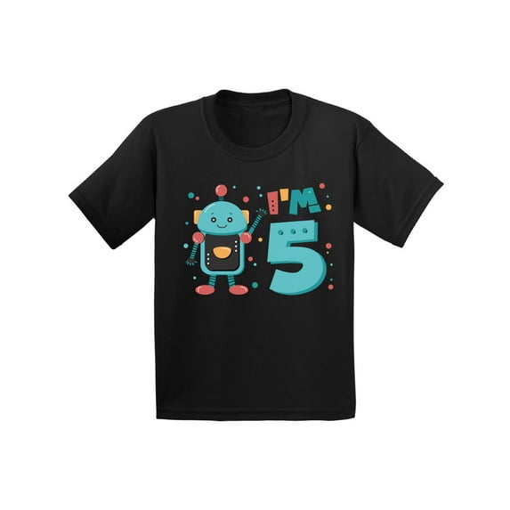 Awkward Styles 5th Birthday Toddler Shirt Robot Birthday Shirt Gifts for 5 Year Old Fifth Birthday Shirt 5th Year Old Shirt My 5th Birthday Gifts for Birthday Boy Birthday Gifts