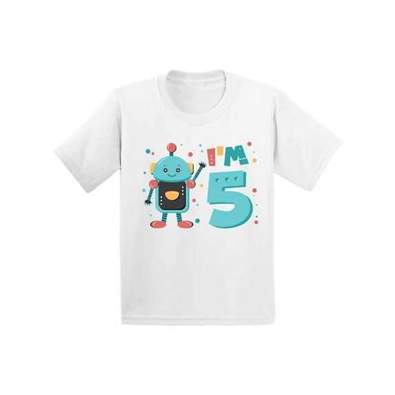 Awkward Styles 5th Birthday Toddler Shirt Robot Birthday Shirt Gifts for 5 Year Old Fifth Birthday Shirt 5th Year Old Shirt My 5th Birthday Gifts for Birthday Boy Birthday Gifts