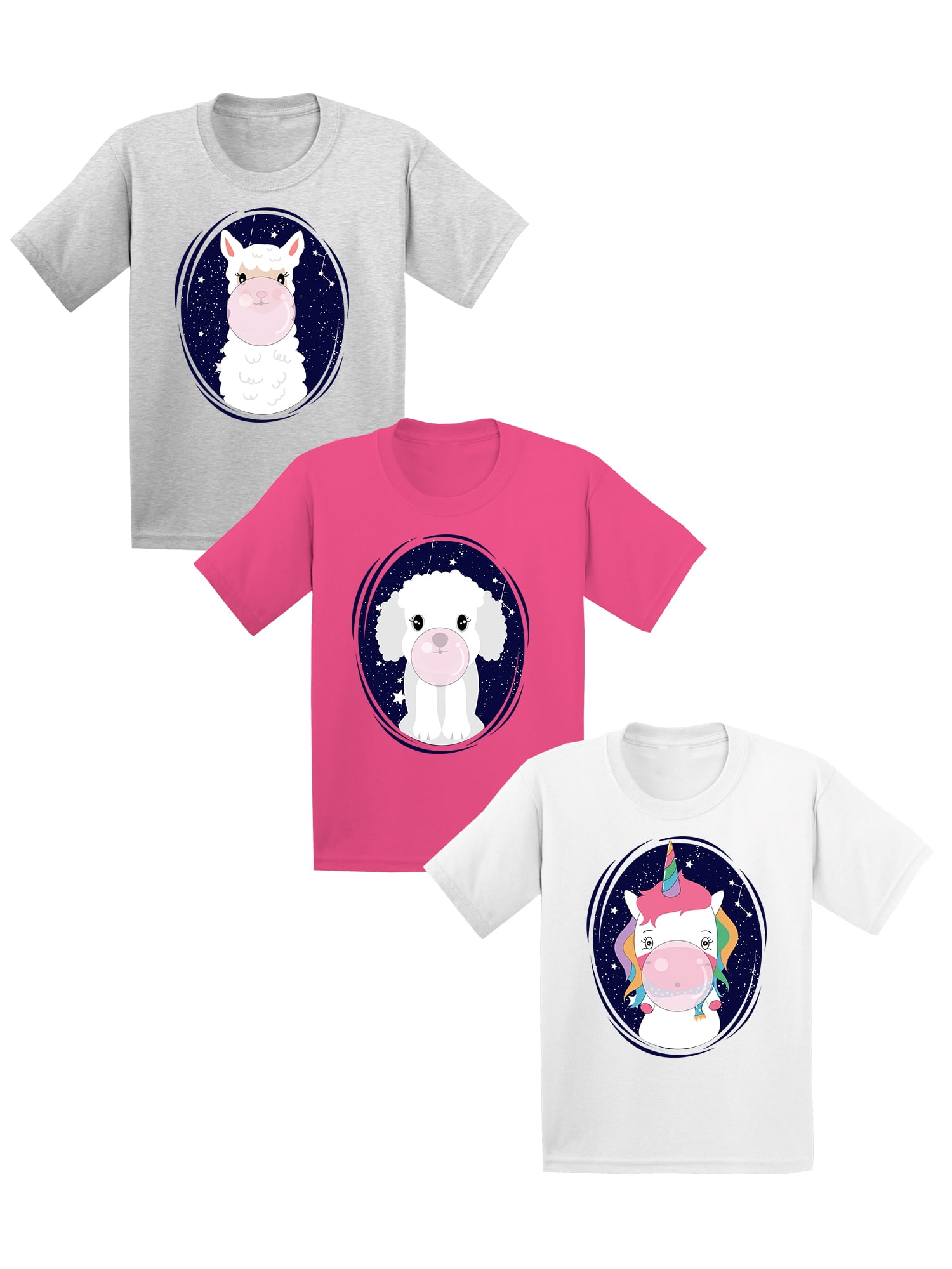 Unicorn Cartoon T Shirt Birthday Gift Number Clothes Graphic Kids  Boys&Girls Clothes Children Tops Short Sleeved