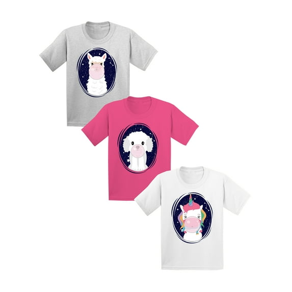 Awkward Styles 6 Year Old Girl Unicorn Shirt 7 Year Old Girl Clothes LLama T Shirts 8 Year Girls Clothing 9 10 11 Years Girls Cute Puppy Shirts Girls Pink Shirts White Shirts