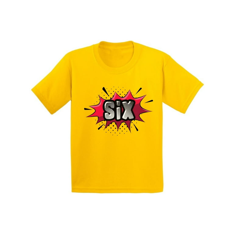 Kids Boy Girl 6 Year Old Birthday Superhero Tshirt Kids Boy Girl 6 Year Old Birthday Superhero Tshirt