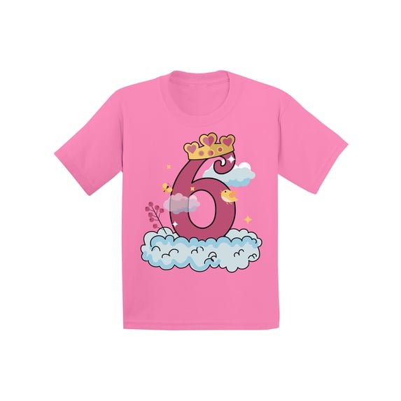 Awkward Styles 6th Birthday T-shirt Princess Kids T Shirts