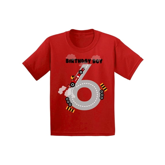 Awkward Styles 6th Birthday T-shirt Race Car Kids T Shirts